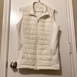 Sleeveless white vest lightweight
